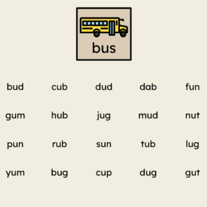 Orton-Gillingham Virtual Phonics Lesson: CVC short /u/ Words